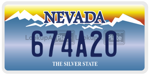 674A20  license plate in NV