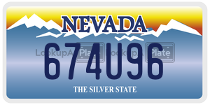 674U96 license plate in Nevada