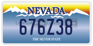 676Z38  license plate in NV