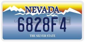 6828F4  license plate in NV