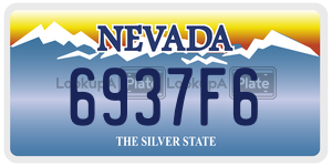 6937F6  license plate in NV
