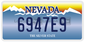 6947E9  license plate in NV