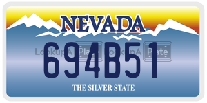 694B51  license plate in NV
