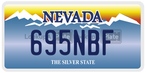 695NBF  license plate in NV