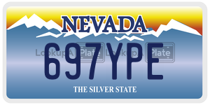 697YPE  license plate in NV