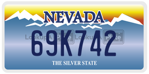 69K742  license plate in NV
