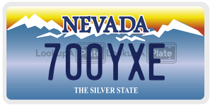 700YXE  license plate in NV