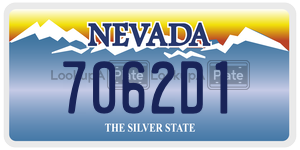 7062D1  license plate in NV