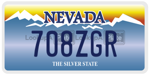 708ZGR  license plate in NV