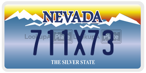 711X73  license plate in NV