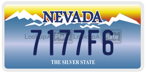 7177F6  license plate in NV