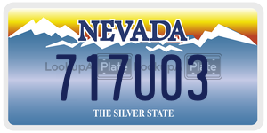 717U03  license plate in NV