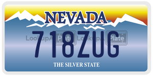 718ZUG  license plate in NV
