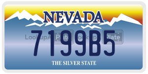 7199B5  license plate in NV