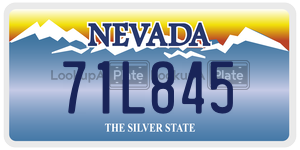 71L845  license plate in NV