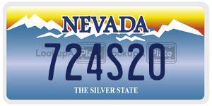 724S20 license plate in Nevada