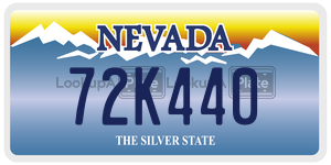 72K440  license plate in NV