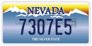 7307E5  license plate in NV