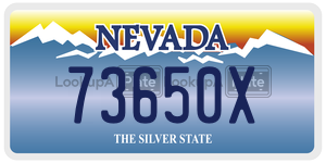 73650X license plate in Nevada