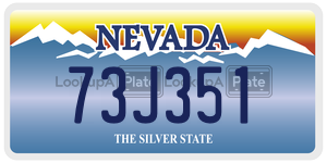 73J351  license plate in NV