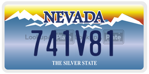 741V81 license plate in Nevada