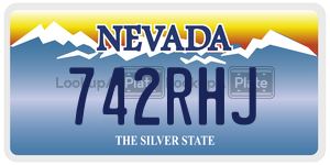 742RHJ license plate in Nevada