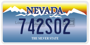 742S02  license plate in NV