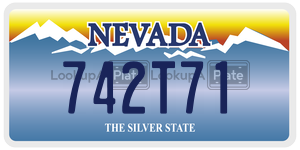 742T71  license plate in NV