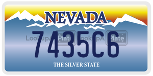 7435C6 license plate in Nevada