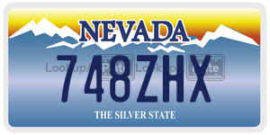 748ZHX  license plate in NV