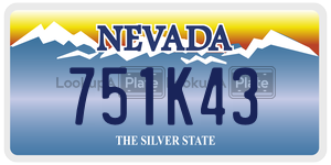 751K43 license plate in Nevada