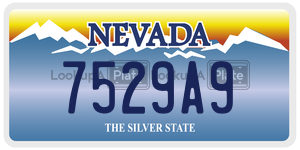 7529A9  license plate in NV
