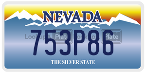 753P86  license plate in NV