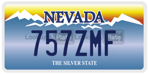 757ZMF  license plate in NV