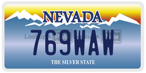 769WAW  license plate in NV