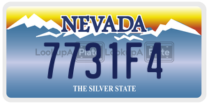 7731F4  license plate in NV