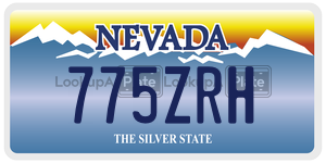 775ZRH license plate in Nevada
