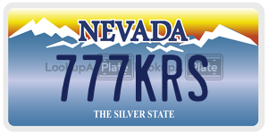 777KRS  license plate in NV