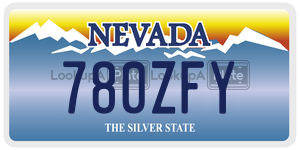 780ZFY  license plate in NV
