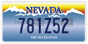 781Z52 license plate in Nevada