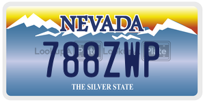 788ZWP  license plate in NV