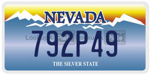 792P49  license plate in NV