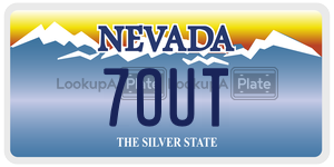 7OUT  license plate in NV