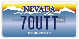7OUTT  license plate in NV