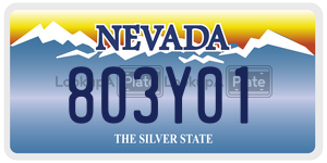 803Y01  license plate in NV