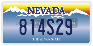 814S29  license plate in NV