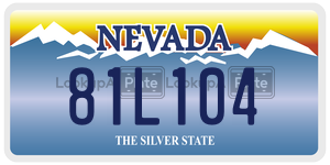 81L104  license plate in NV