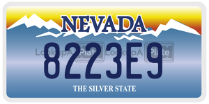 8223E9  license plate in NV