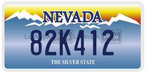 82K412  license plate in NV