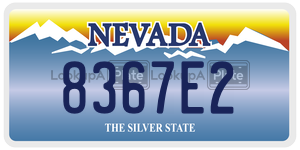 8367E2  license plate in NV